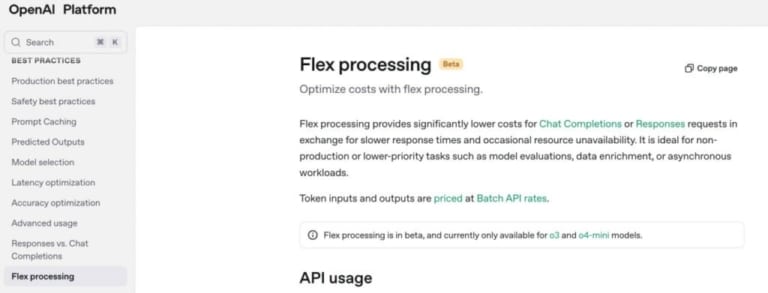 OpenAI از «پردازش فلکس» رونمایی کرد؛ کاهش 50 درصدی هزینه استفاده از o3 و o4-mini
