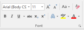 آموزش کار با بخش Font در سربرگ Home ورد (Word)