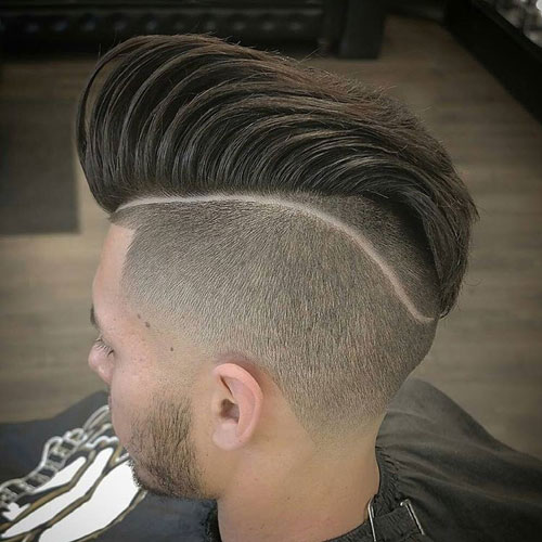 Disconnected-Undercut-Pompadour-Tram-Line مدل مو پسرانه 2018