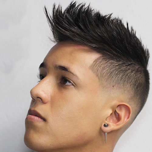 Faux-Hawk-Low-Fade مدل مو پسرانه 2018