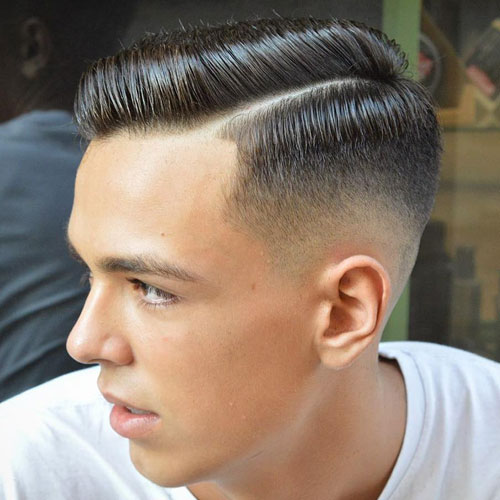 Hard-Side-Part-High-Taper-Fade مدل مو پسرانه 2018
