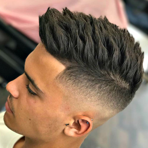 High-Skin-Fade-Textured-Spiky-Hair مدل مو پسرانه 2018