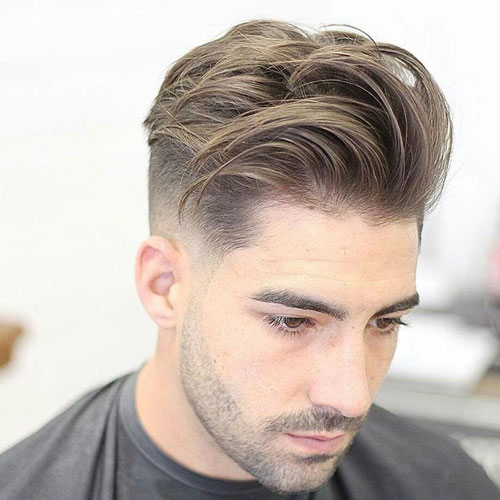 Mens-Hairstyles-Low-Fade-with-Long-Textured-Comb-Over مدل مو پسرانه 2018