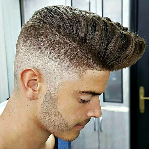 Popular-Mens-Haircuts-Pompadour-with-High-Skin-Fade مدل مو پسرانه 2018