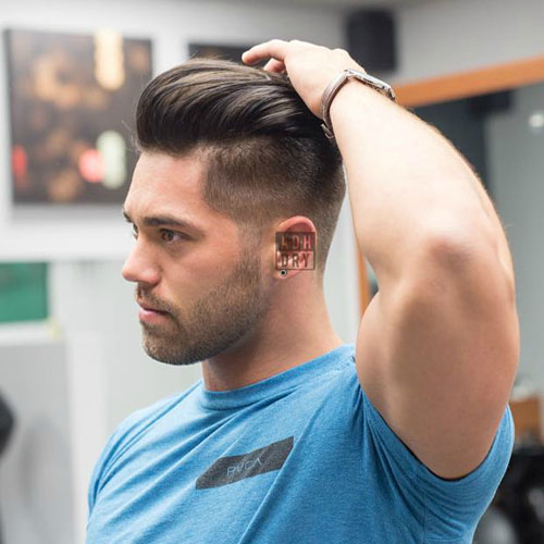 Short-Hairstyles-For-Men-Undercut-with-Textured-Slick-Back مدل مو پسرانه 2018