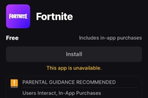 اپل بار دیگر مانع انتشار فورتنایت در اپ استور شده است