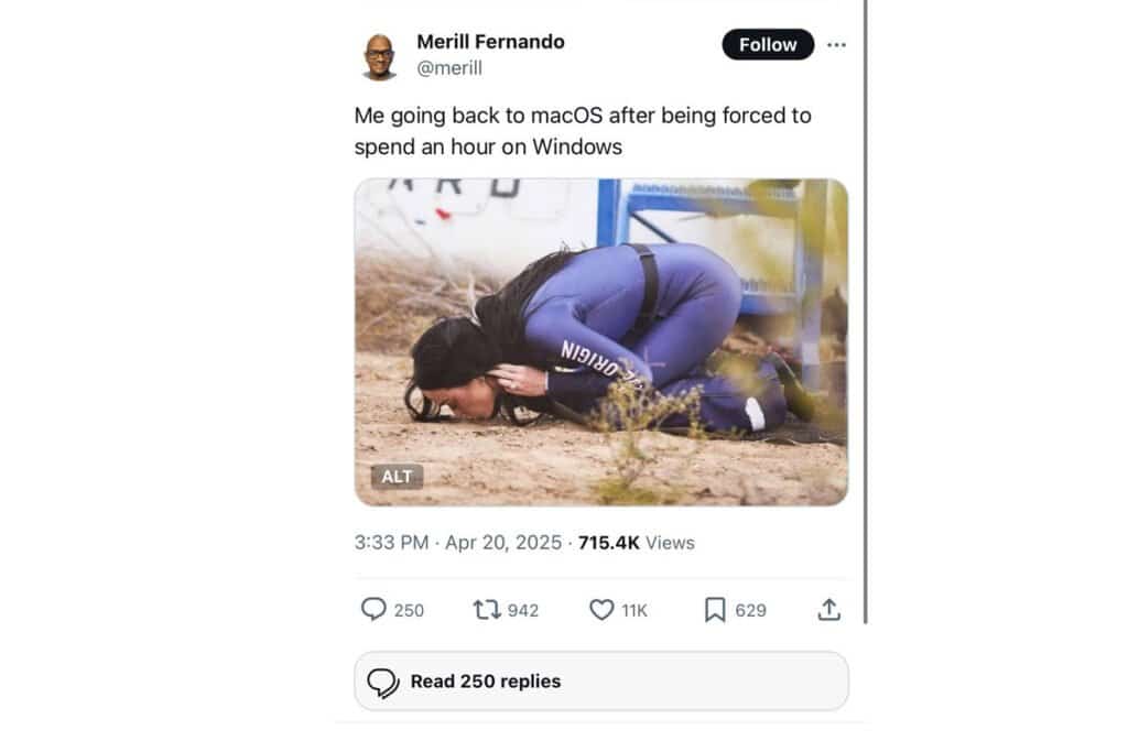 مدیر محصول مایکروسافت استفاده از مک را به ویندوز ترجیح میدهد