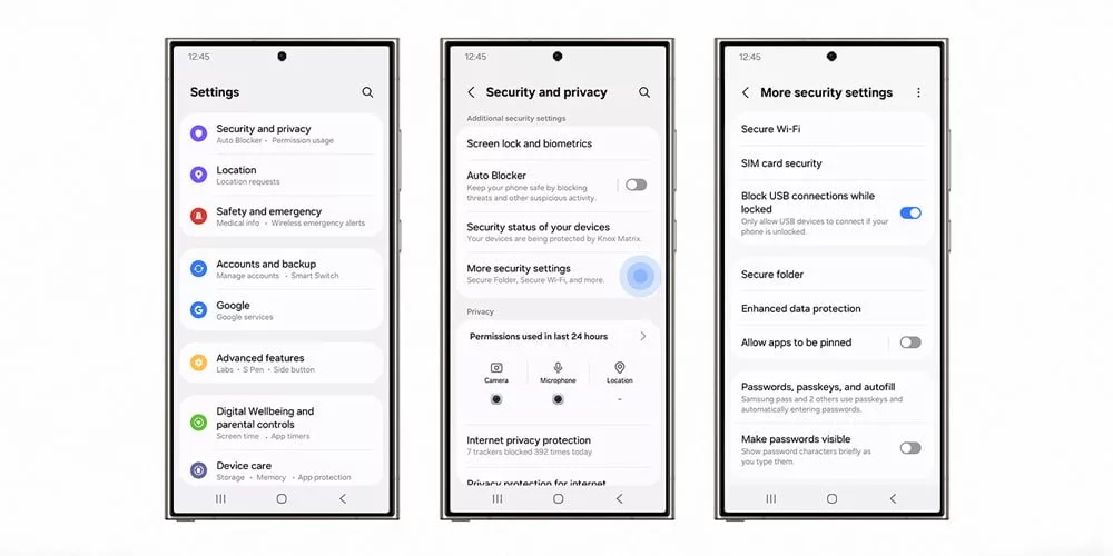 one ui 7 secutriy