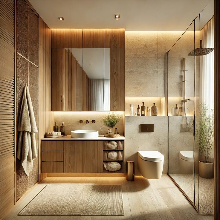 تنوع در جنس و متریال کابینت روشویی