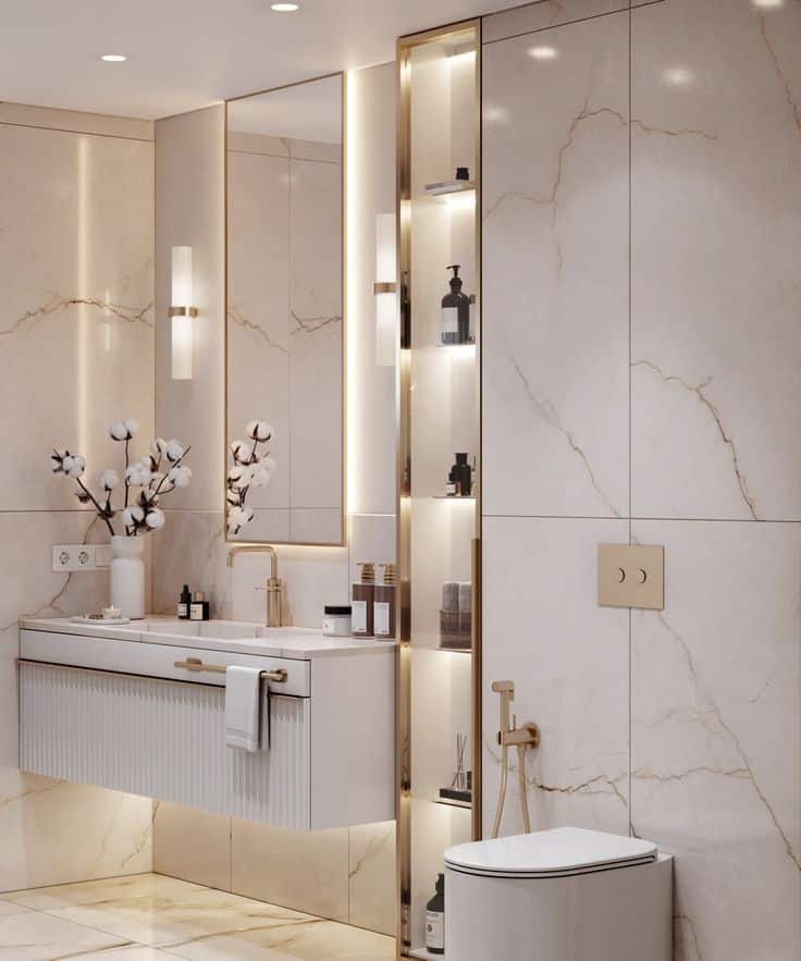 تنوع در طرح و رنگ کابینت روشویی و تاثیر آن بر دکوراسیون سرویس بهداشتی