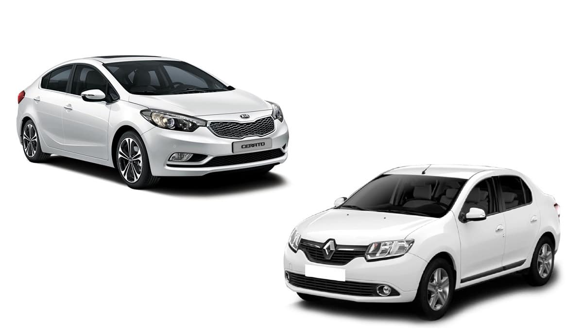 مقایسه ماشین کیا سراتو و رنو سیمبل