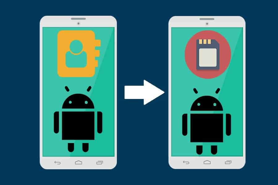 ذخیره مخاطبین روی سیم‌کارت یا حافظه دستگاه