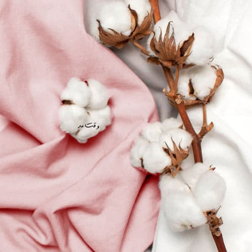 پارچه نخی به رنگ صورتی با الیاف طبیعی